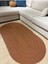 Galileo Oval Jüt Yuvarlak Hasır Görünümlü Klasik Halı Kilim 7