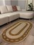 Sarmaşık Model Oval Hasır Görünümlü Jüt Kilim Paspas Halı 5