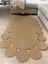 Oval Papatya Hasır Jüt Çiçek Desenli Kilim Halı 1