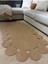 Oval Papatya Hasır Jüt Çiçek Desenli Kilim Halı 2