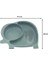 Buffer® Bebek ve Çocuk Için Sevimli Fil Model Desenli Yemek Bebek Mama Kabı Bölmeli Tabak 3