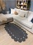 Oval Papatya Hasır Jüt Çiçek Desenli Kilim Halı 2