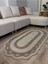 Sarmaşık Model Oval Hasır Görünümlü Jüt Kilim Paspas Halı 4