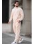 Bej Erkek Sweatshirt Eşofman Takımı E7401 2