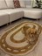 Sarmaşık Model Oval Hasır Görünümlü Jüt Kilim Paspas Halı 3