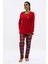 Düz Kombinli Ekose Pijama Takımı 1