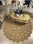 Krizantem Jüt Hasırlı Örgü Kilim 4