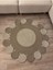 Taş Kırçıllı Jüt Hasırlı Kırçıllı El Örgüsü Kilim Halı Hasır Yuvarlak 4