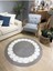 Cookie Yuvarlak Jüt Hasırlı El Örgüsü Kilim Halı 6