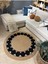 Cookie Yuvarlak Jüt Hasırlı El Örgüsü Kilim Halı 3