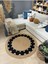 Cookie Yuvarlak Jüt Hasırlı El Örgüsü Kilim Halı 6