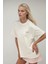Kadın Kadın %100 Pamuk Bisiklet Yaka Oversize Beyaz Baskılı T-Shirt Çok Renkli 4