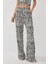 Kadın Geniş Paça Zebra Desenli Pantolon Multicolor 1