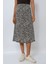 Kadın Yüksek Bel Zebra Desenli Midi Etek Çok Renkli 1