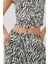 Kadın Geniş Paça Zebra Desenli Pantolon Multicolor 4