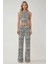 Kadın Geniş Paça Zebra Desenli Pantolon Multicolor 6