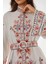 Kadın Baskılı Uzun Kol Kemerli Modest Elbise Multicolor 2