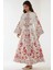 Kadın Baskılı Uzun Kol Kemerli Modest Elbise Multicolor 6