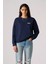 Pamuklu Standart Fit Bisiklet Yaka Sweat Bayan Sweat A8800 1