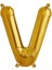 Harf Folyo Balon V Harfi Altın Renk 80 cm - 32" 1
