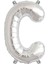 Harf Folyo Balon C Harfi Gümüş Renk 100 cm - 40" 1