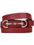 %100 Hakiki Deri, Gümüş Renk Tokalı Ince 2 cm Kırmızı Kadın Kemeri; Elbise, Pantolon Kemeri D&d_g 1