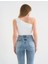 Tek Omuz Triko Crop Bluz Standart Beden Günlük Kullanım 2