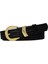 %100 Hakiki Deri Gold Tokalı Örgü Desenli Siyah Ince Kadın Kemeri, 3cm=3cm-Kdn-27 3