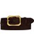 %100 Hakiki Deri, Gold Tokalı 4 cm Süet Koyu Kahverengi Kadın Kemeri; Kot, Spor Kemer=süet.08.koka 1