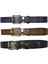 %100 Hakiki Deri 3'lü Set Siyah, Lacivert, Kahverengi Kadın Kot Kemeri, 4 CM=3LÜ-MET.KÖPRÜ.-76-090 7
