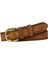 %100 Hakiki Deri, Gold Tokalı 4 cm Süet Sütlü Kahverengi Kadın Kemeri; Kot, Spor Kemer=süet.26.sütka 5