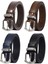 %100 Hakiki Deri Gümüş Tokalı, Metal Köprülü 4'lü Set Kadın Kemeri, 3 Cm=3lü-3cm-Kd-41-Gümüş.tk 1