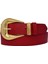 %100 Hakiki Deri, Büyük Gold Tokalı, Metal Köprülü Kırmızı Kadın Kot Kemeri 4 Cm=an-Byn-65 4