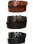 Hakiki Deri 3'lü Set Kot, Spor Kemer 4,5 cm Siyah, Kahverengi, Taba=3lü-Hsn-01.02.04 1