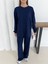 Geniş Şerit Detaylı Oversize Geniş Paça Modal Kumaş Eşofman Takım 7