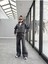 Biyeli Geniş Paça 3 Iplik Şardonlu Oversize Fermuarlı Eşofman Takım 1
