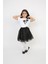 Kız Çocuk Takım Simli Etek Siyah Çicekli Badi 23 Nisan Gösteri Kıyafeti Tütü Etek 1