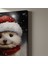 Kardan Adam Şapkalı Köpek Yavrusu Noel Tablosu 5
