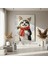 Sevimli Noel Köpeği Kış Portresi Tablosu 4