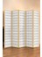 Doğal Ahşap Japon Stil Çizgisel Bej Paravan Seperatör Oda Bölme 1