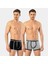 Erkek 2'li Biyeli Boxer 1322/SIYAH-GRI 1