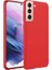 Samsung Galaxy S22 Plus İnce Mat Silikon Kılıf Kırmızı 1
