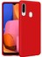 Samsung Galaxy A20S İçi Kadife Silikon Kılıf Kırmızı 1