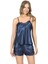 Arias Closet Lacivert Saten Babydoll Şort Takımı 1