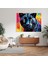 Pop Art Siyah Panther Kanvas Tablo - Renkli Arka Plan Canlı Panther Duvar Sanatı 2