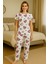 Kadın Milan Kumaş Kısa Kollu Pijama Takımı 1