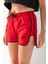 Kadın Beli Ayarlanabilir Kurdele Nakışlı Deniz Şortu Kırmızı - 25Y 5402 7