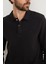 Fitilli Polo Yaka Düğmeli Sweatshirt 5
