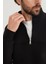 3 Iplik Basic Dik Yaka Yarım Fermuarlı Sweatshirt 5
