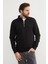 3 Iplik Basic Dik Yaka Yarım Fermuarlı Sweatshirt 7
